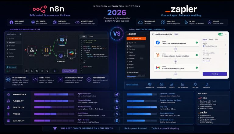 n8n vs Zapier in 2026: The Real Cost of Workflow Automation