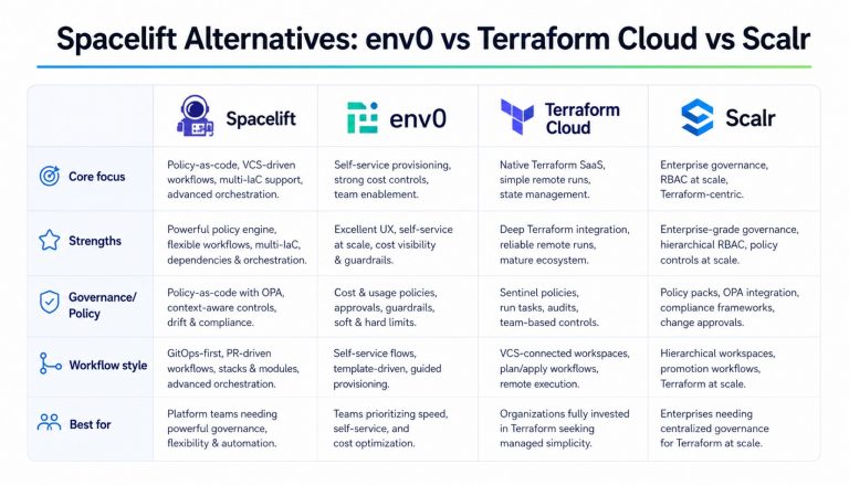 5 Spacelift Alternatives Worth Comparing in 2026