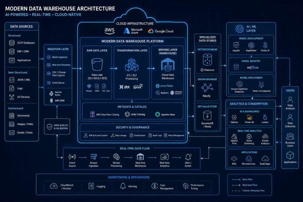 AI Data Warehouse Compared: Snowflake vs Databricks vs BigQuery