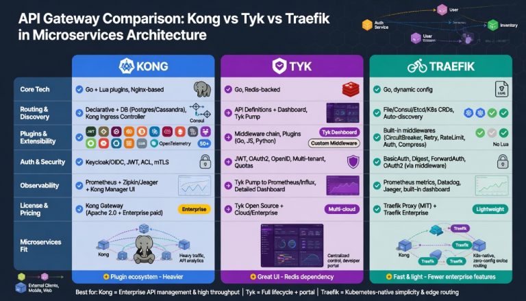 Best API Gateway for Microservices in 2026: Kong vs Tyk vs Traefik