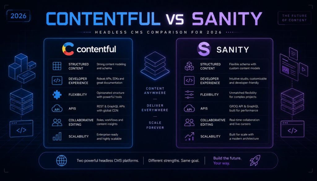 Contentful vs Sanity: A Deep Comparison for Headless CMS in 2026