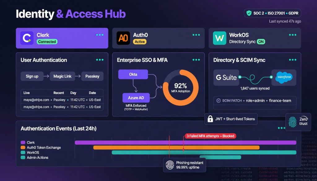 SaaS Authentication Tool Comparison 2026: Clerk vs Auth0 vs WorkOS vs Descope vs FusionAuth