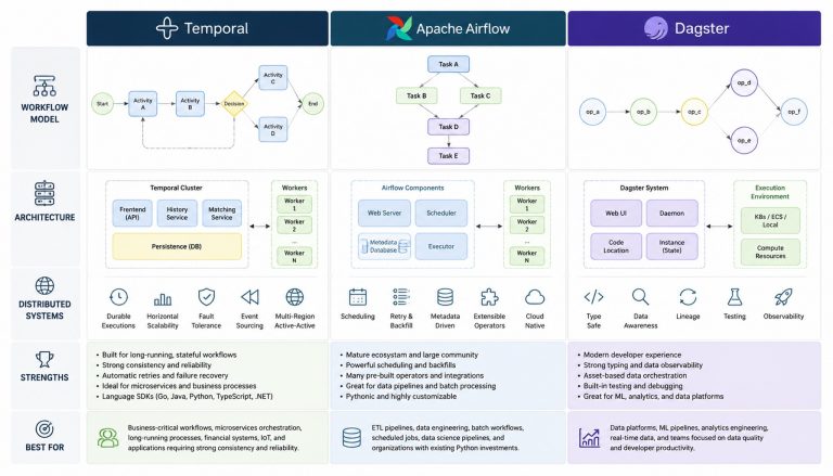 Temporal vs Airflow vs Prefect vs Dagster: Workflow Orchestration in 2026