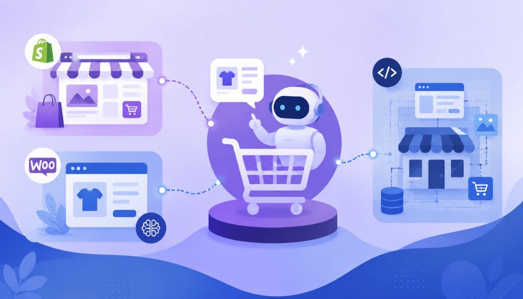 AI Ecommerce Distribution in 2026: Shopify Agentic Storefronts vs WooCommerce AI vs Custom Builds