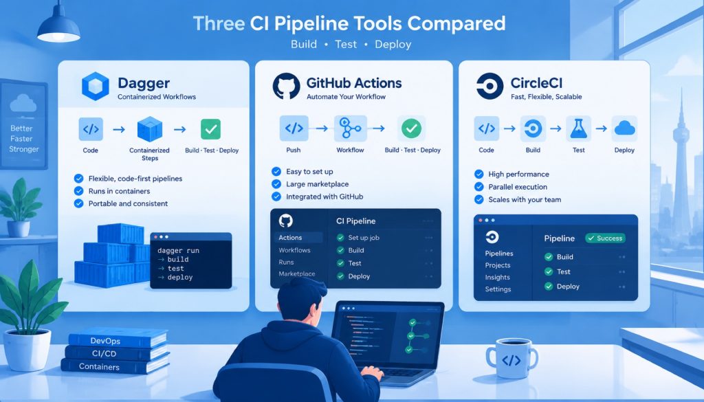 Dagger vs GitHub Actions vs CircleCI: Which One Actually Works for Containerized CI?